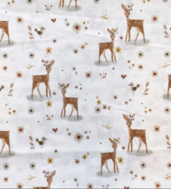 Poplin Sweet Deer & bird