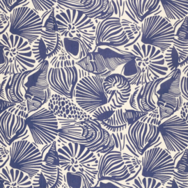 Hydrofiel stof bedrukt Abstract Kobalt