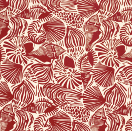 Hydrofiel stof bedrukt Abstract Rood