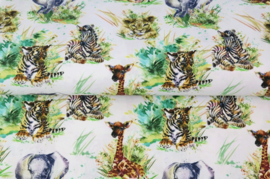 Stenzo poplin Little jungle animals