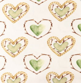 Snoozy fabrics tricot digital bedrukt hearts