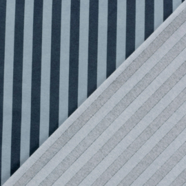 Flanel bedrukt strepen marine