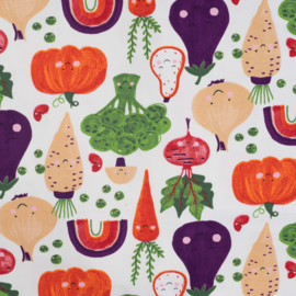 Qjutie French terry Veggies offwhite