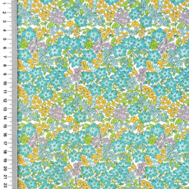 Poplin digitale print  Vibrant Flowers - Design A