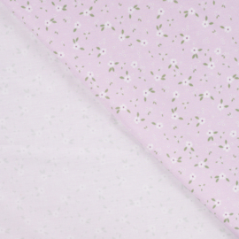 Qjutie Katoen lila flowers