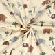 Tricot print bedrukt Olifanten ecru