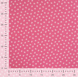 Qjutie Katoen Poplin  Pinky flower
