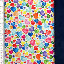 Softshell Printed Gekleurde hartjes