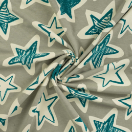 Qjutie French Terry Stars Khaki