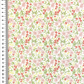 Poplin digitale print Bright Flowers - Design D