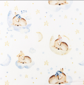 Snoozy fabrics Poplin Sleepy deer