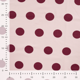 French Terry small dots poudre