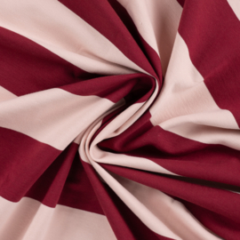 French Terry Engineered YD Stripe wine