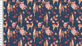 Tricot Deer & flowers