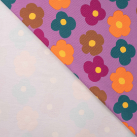 French Terry Brushed Print Big Flowers