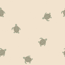 Terry Crêpe stof Schildpadden Beige