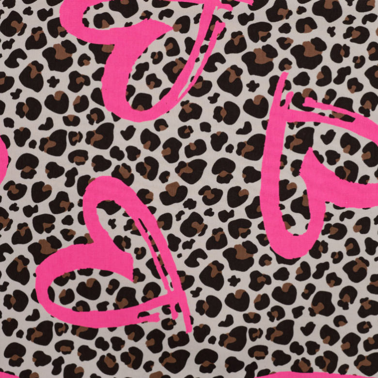Qjutie French Terry stof Panter & Hart neon