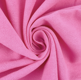 Sandwashed Crepe Uni 100% Cotton - donker roze