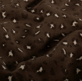 Baby corduroy luipaarden bruin