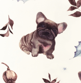 Snoozy fabrics Tricot Digital Frenchie grof
