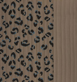 Hydrofiel gewatteerd Panter taupe