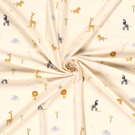 Swimwear Jersey digitaal bedrukt Tijgers Beige