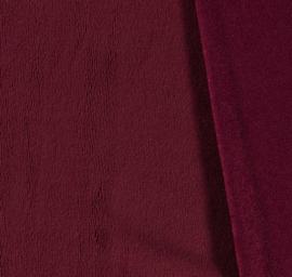 Bamboe fleece stof Bordeaux