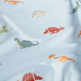 Swimwear Jersey digitaal bedrukt Dinosaurussen Babyblauw