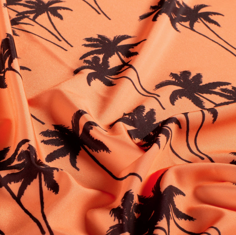 Swimwear Jersey digitaal bedrukt Palmen orange