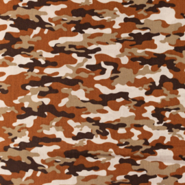 Snoozy fabrics Poplin bedrukt camouflage