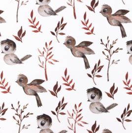 Snoozy fabrics  Poplin Mix reed birds