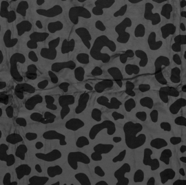 Nicky velours panter donkergrijs