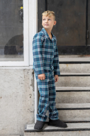 Flanel bedrukt ruiten groen