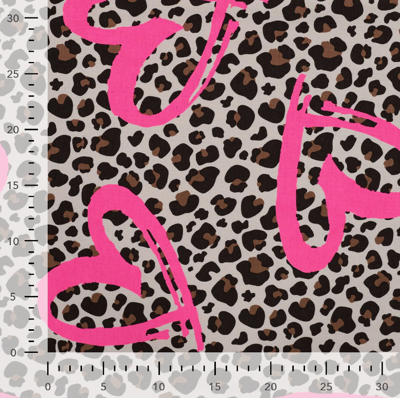 Qjutie French Terry stof Panter & Hart neon
