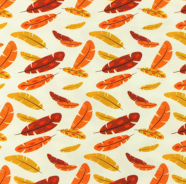 Poplin Printed feathers