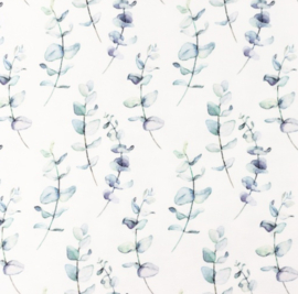 Snoozy fabrics Premium tricot Blauwe bloemen design A