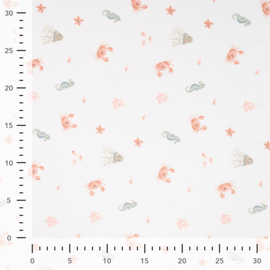 Qjutie rib jersey zeedieren