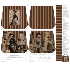 Stenzo Taspaneel Vintage Magazine Dark Brown (reversible)
