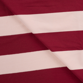 French Terry Engineered YD Stripe wine