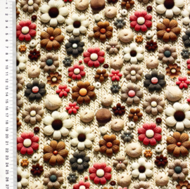 Tricot 3D print Knitted flowers design C