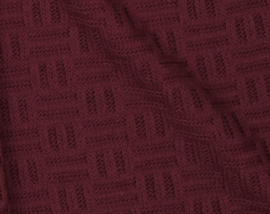 Jacquard Square grof gebreid Bordeaux