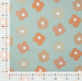 French Terry Brushed Print Pastel flowers