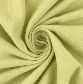 Sandwashed Crepe Uni 100% Cotton - lime cream