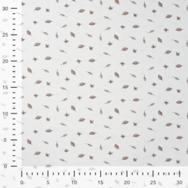 Tricot print Bladeren fijn