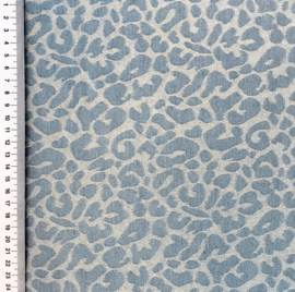 Jeans Jacquard Panther - Licht blauw