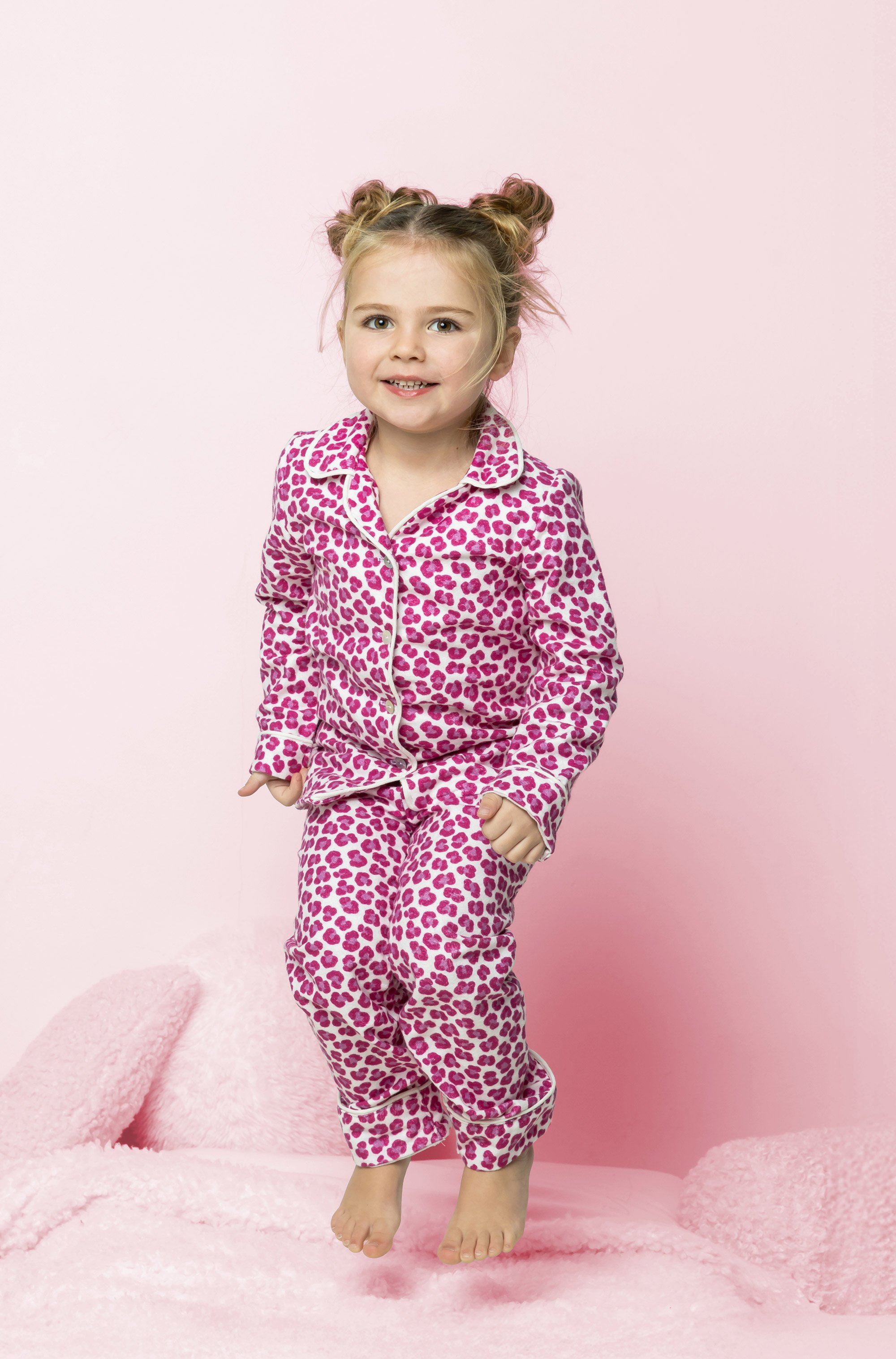 Flanel digital print leopard fuchsia