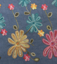 Jeans border met bloemen - B BT