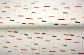 Tricot print  Vlaggetjes