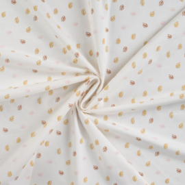 Qjutie tricot Glitter Leaves offwhite