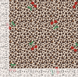 French Terry  leopard kers